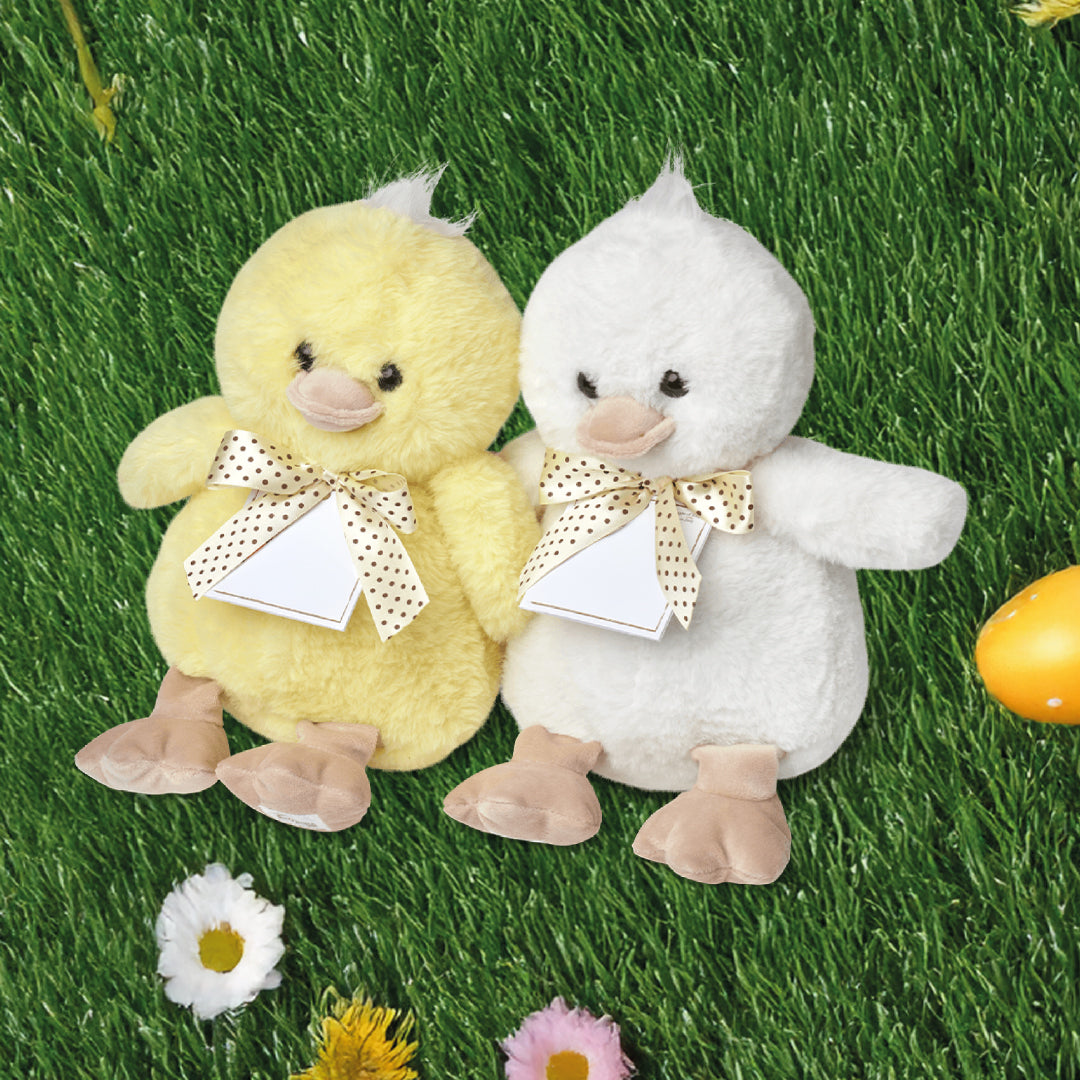 Papero (peluche) con barrette di cioccolato