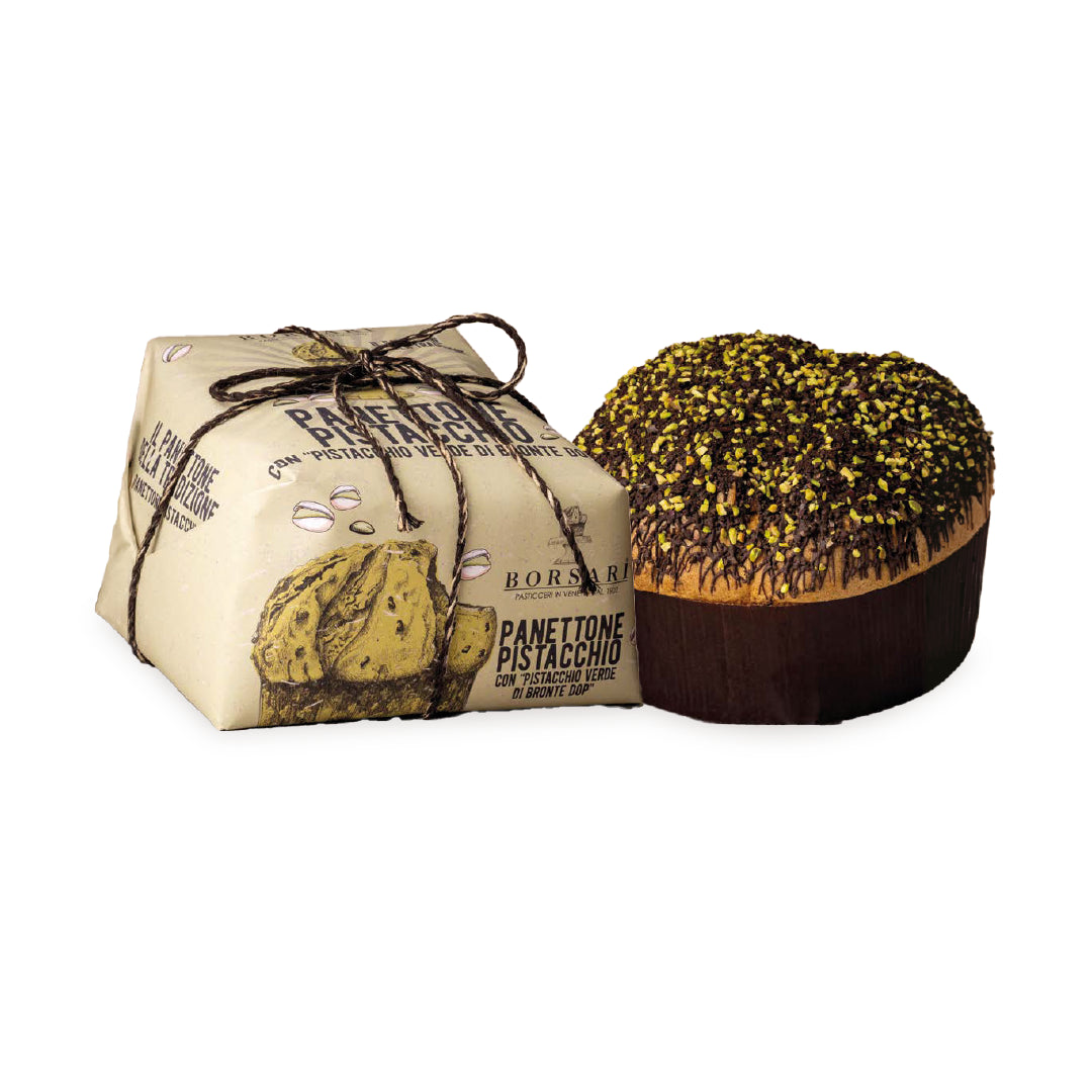 Panettone con crema “Pistacchio verde di Bronte DOP” BORSARI